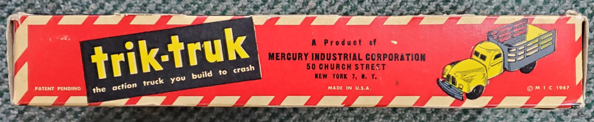 mercury-indiustrial-corporation-trik-truk-crasher-3 1947 Mercury Industrial Corporation Trik Truk Pressed Steel Crash Truck in the Box 3