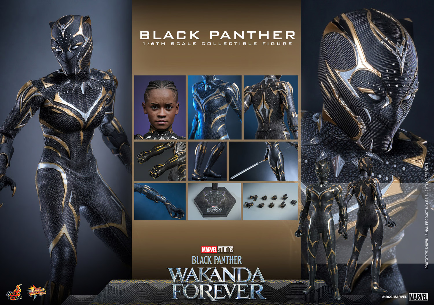 hot-toys-marvel-wakanda-forever-shuri-black-panther-3 Hot Toys Black Panther Wakanda Forever Shuri as Black Panther 1:6 Scale Figure 3
