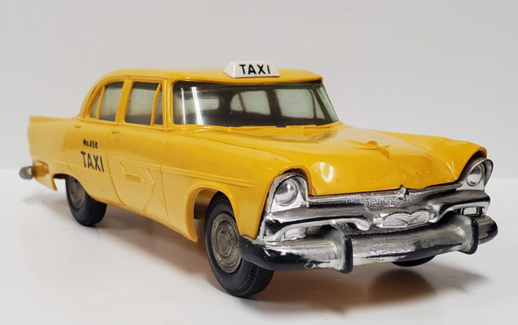 Jo-Han 1956 Plymouth Belvedere Yellow Taxi No. 956 Friction Motor Dealer Promo Car 1