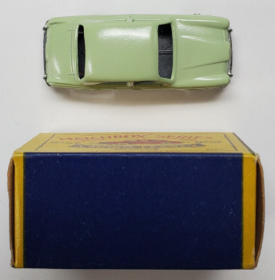 1958-matchbox-57-wolseley-1500-in-box-3 Near Mint 1958 Gray Plastic Wheels Matchbox 57-A Wolsely 1500 Sedan in Original Box 3