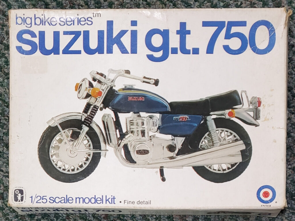 1975 Entex Big Bike Series Suzuki GT 750 Model Kit Sealed in the Box 1