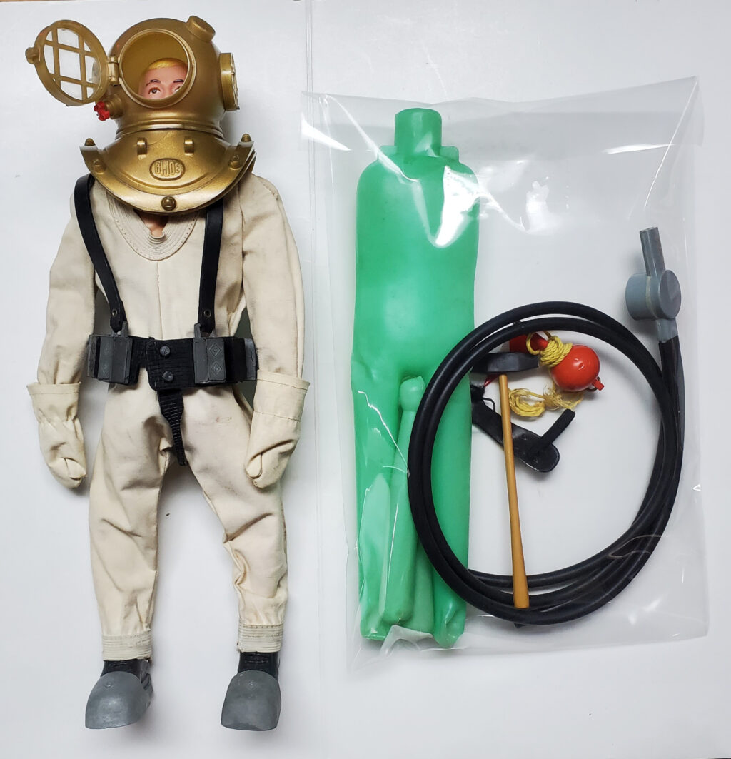 1964 Hasbro 12″ Blonde Head Action Sailor Deep Sea Diver Figure and Set - Complete and All Original 0