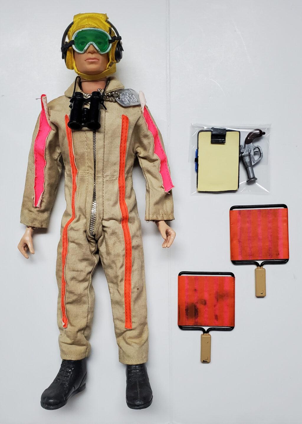 1966 Hasbro 12″ Brown Head Navy Landing Signal Officer Deck Commander - Complete and All Original 0