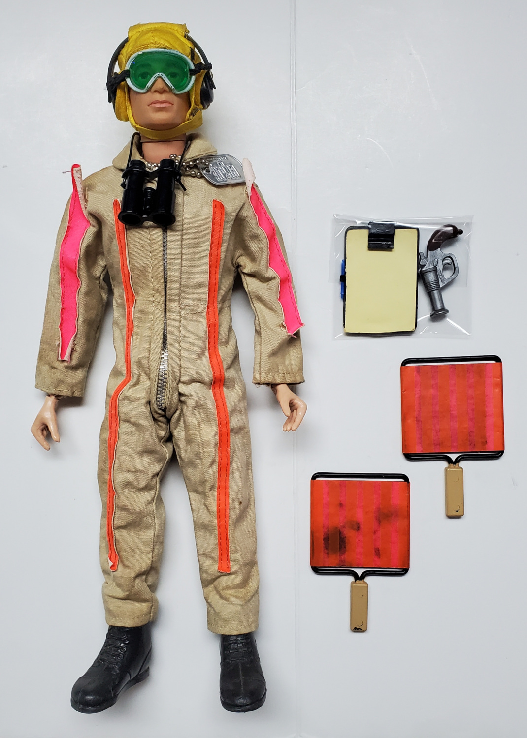 hasbro-gi-joe-landing-signal-officer-0 1966 Hasbro 12″ Brown Head Navy Landing Signal Officer Deck Commander - Complete and All Original 0