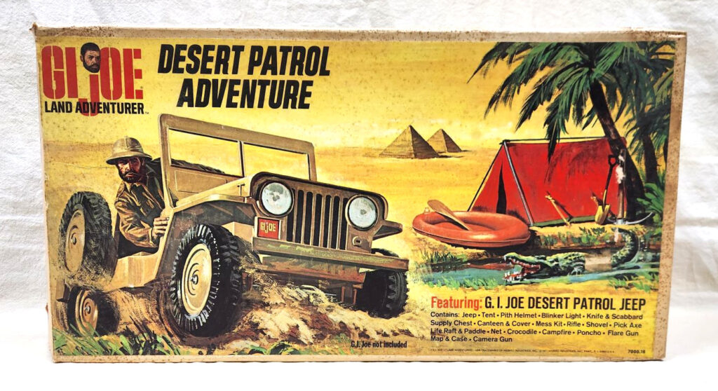Hasbro 1971 GIJoe Land Adventure Desert Patrol Adventure Jeep Playset Complete in Box