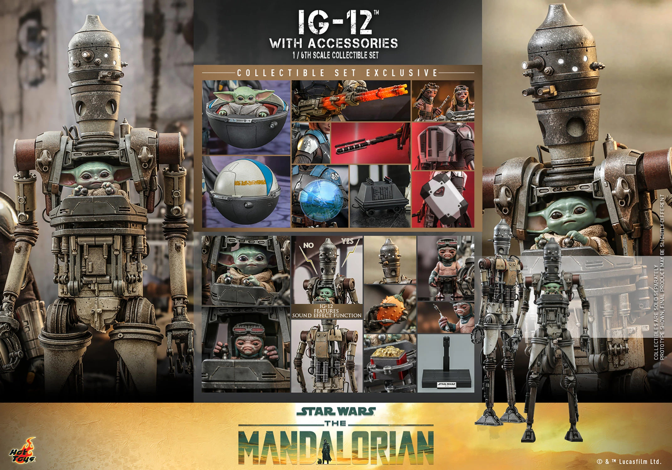 hot-toys-tms105-star-wars-the-mandalorian-ig-12-with-accessories-3 Hot Toys Star Wars The Mandalorian IG-12 with Accessories 1:6 Scale Figure 3