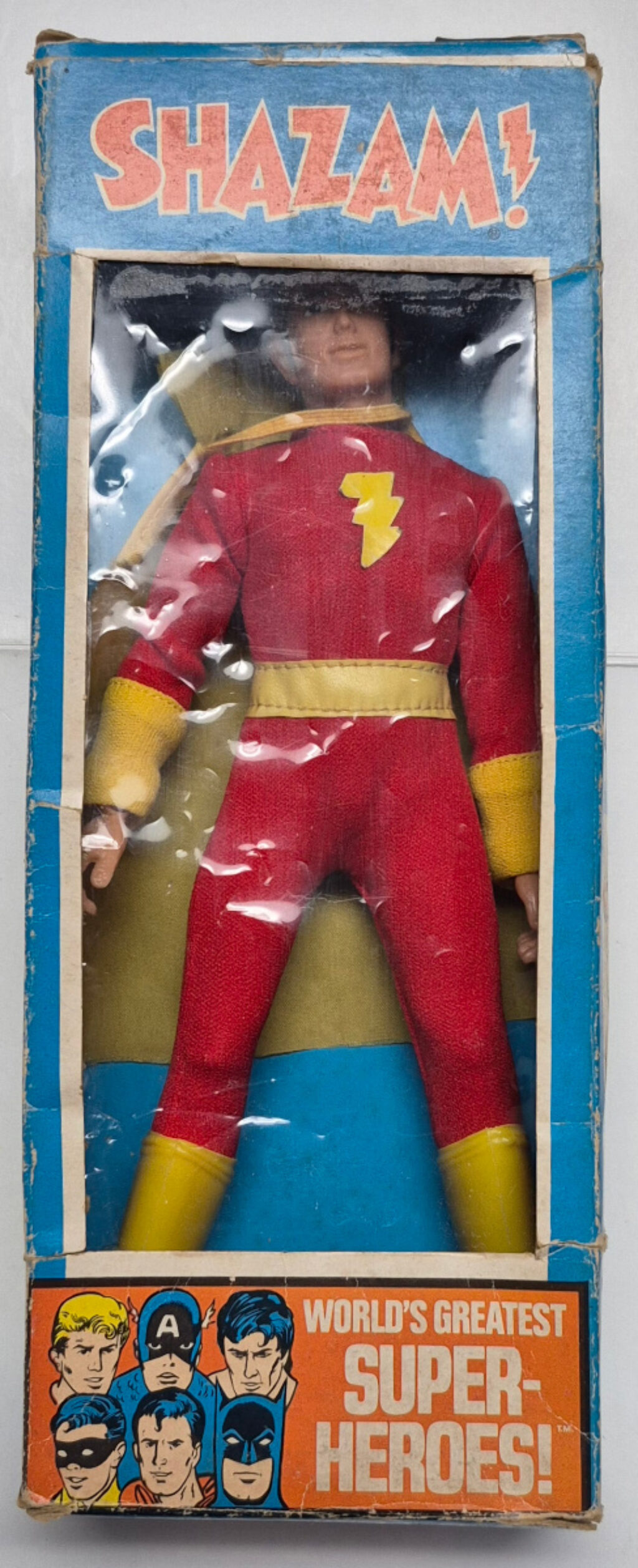 Mego World's Greatest Super-Heroes Shazam 8" Action Figure with Original Cape and Boots in Box 1