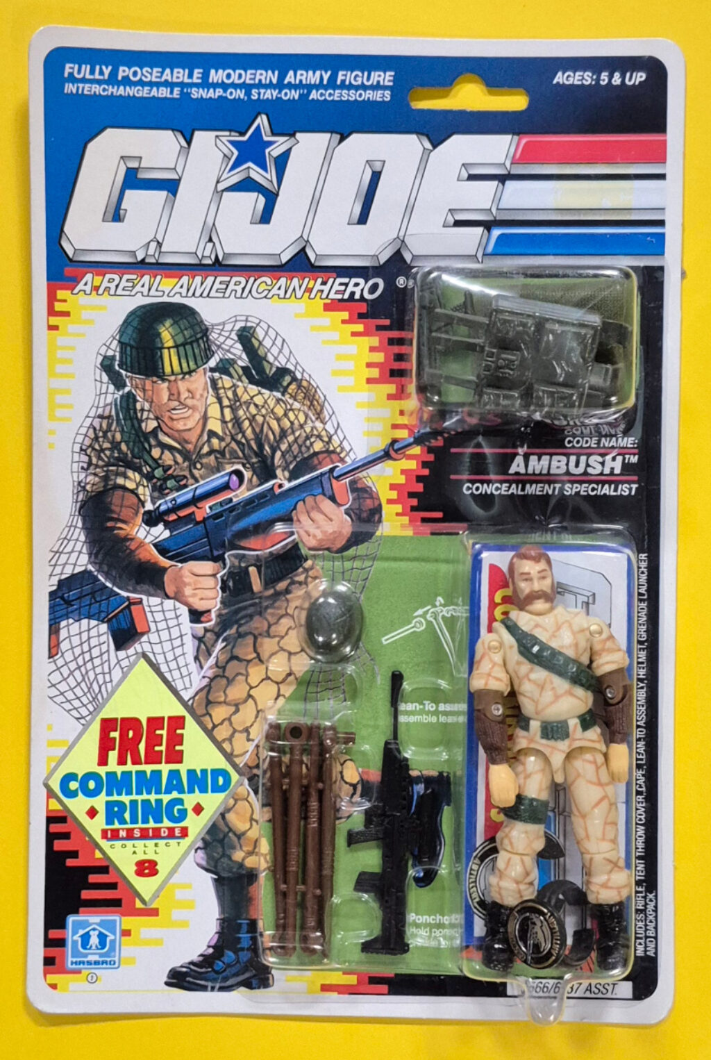 MOC 1989 Hasbro G.I. Joe ARAH Ambush on Command Ring Offer Card Factory Sealed 1