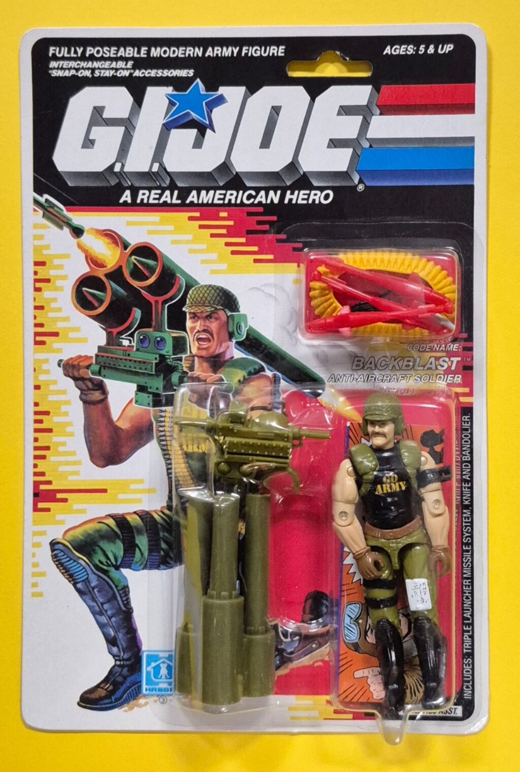 MOC 1989 Hasbro G.I. Joe ARAH Backblast Factory Sealed 1