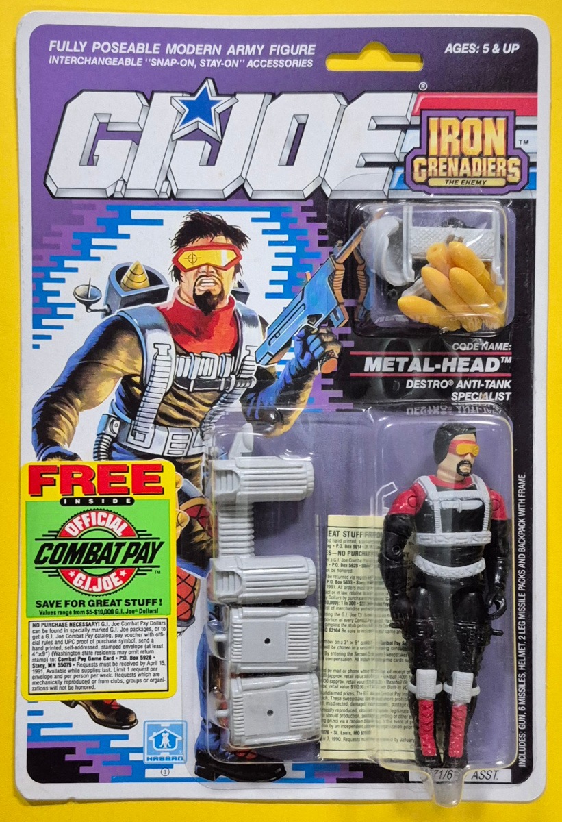 hasbro-gi-joe-arah-iron-grenadiers-metal-head-moc-1 MOC 1989 Hasbro G.I. Joe ARAH Iron Grenadiers Metal-Head on Factory Sealed Combat Pay Card 1