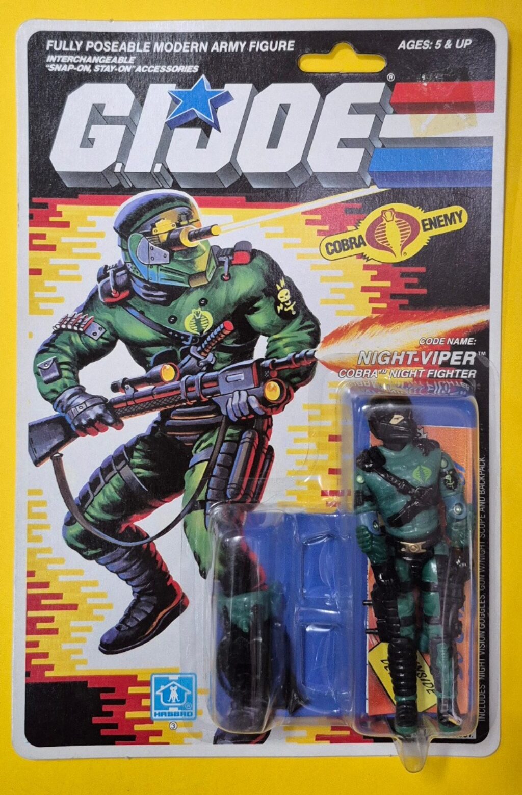 MOC 1988 Hasbro G.I. Joe ARAH Night-Viper Factory Sealed 1