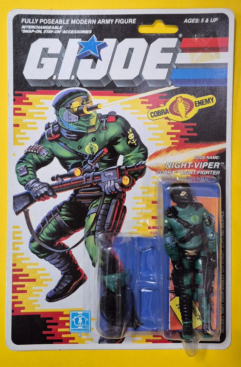 MOC 1988 Hasbro G.I. Joe ARAH Night-Viper Factory Sealed 1