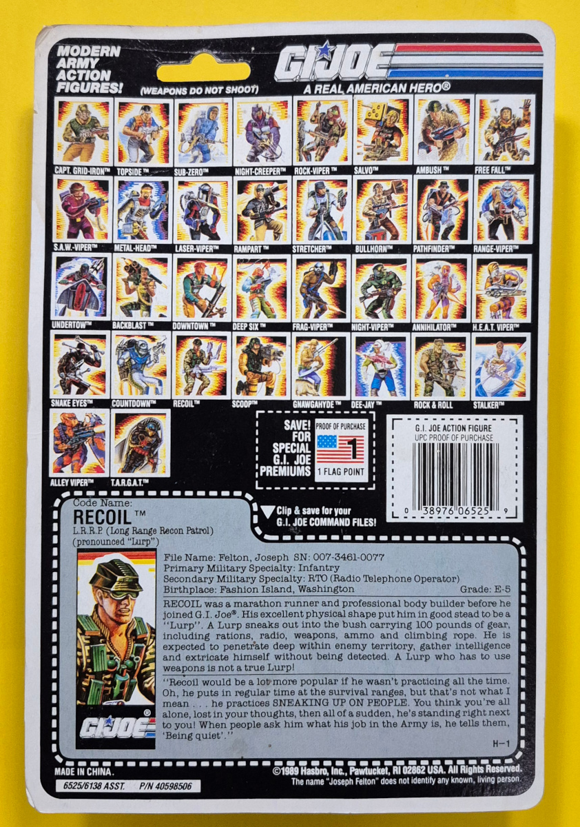 hasbro-gi-joe-arah-recoil-moc-2 MOC 1989 Hasbro G.I. Joe ARAH Recoil Factory Sealed 2