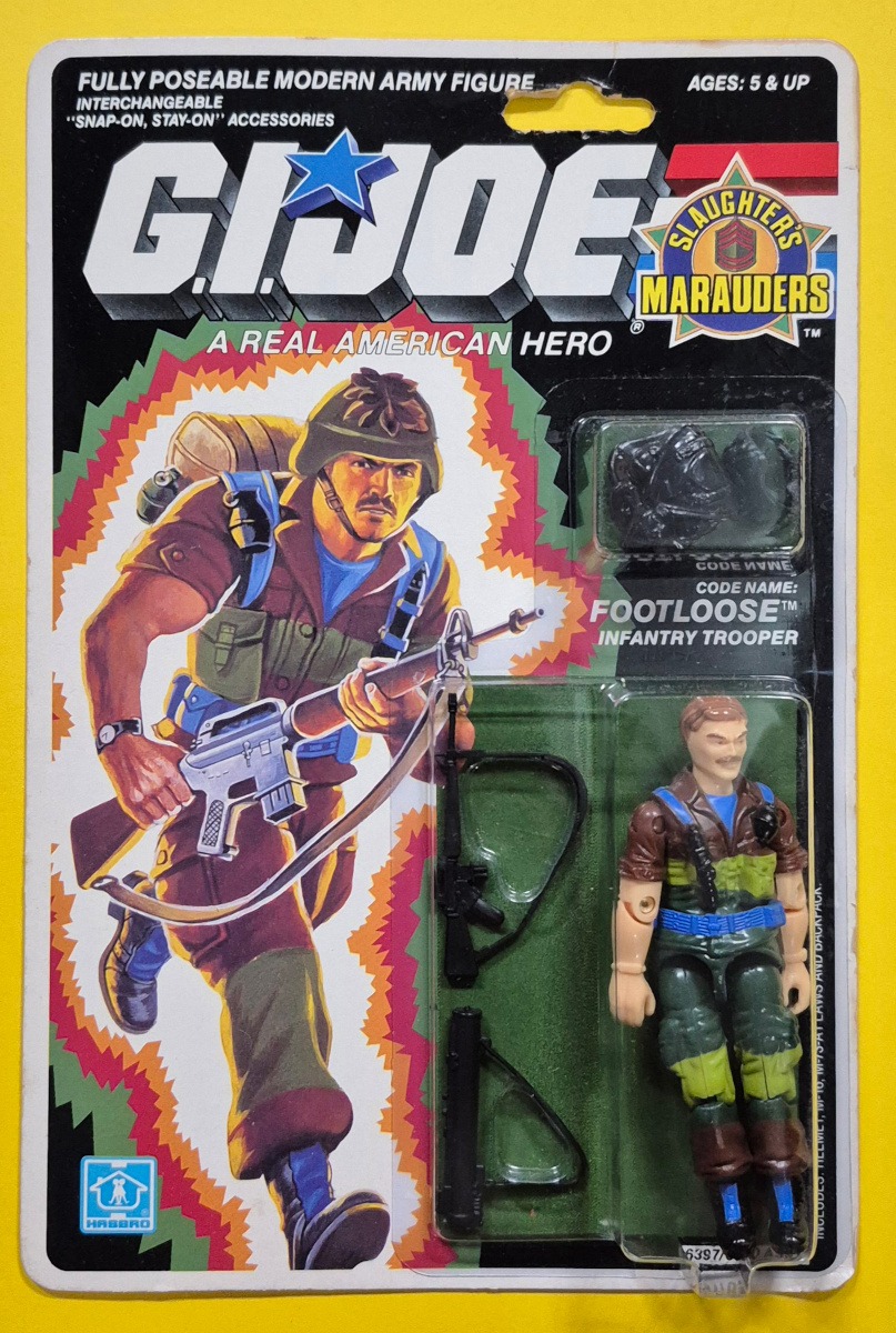 MOC 1989 Hasbro G.I. Joe ARAH Slaughter's Marauders Footloose Factory Sealed 1