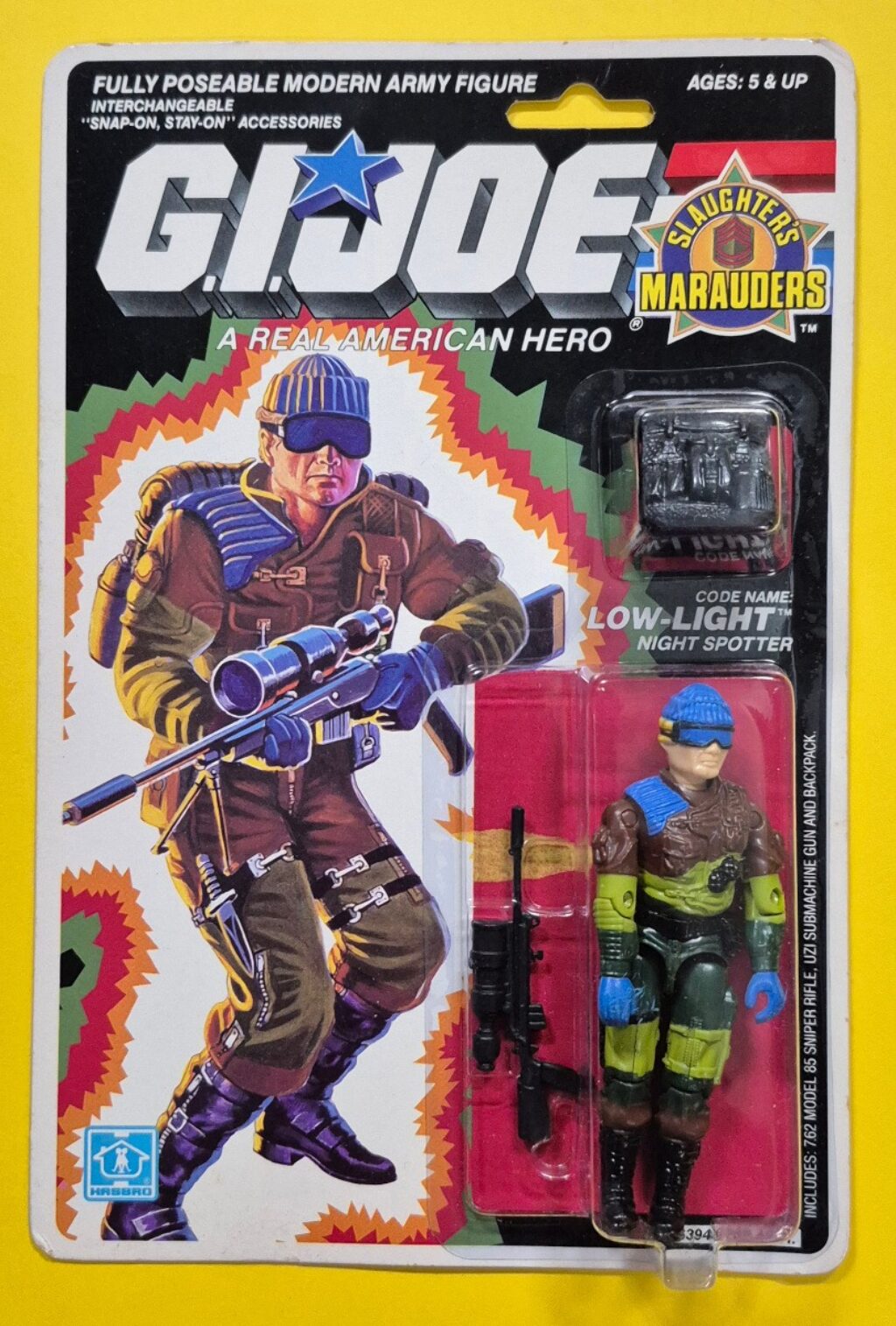 MOC 1989 Hasbro G.I. Joe ARAH Slaughter's Marauders Low-Light Factory Sealed 1