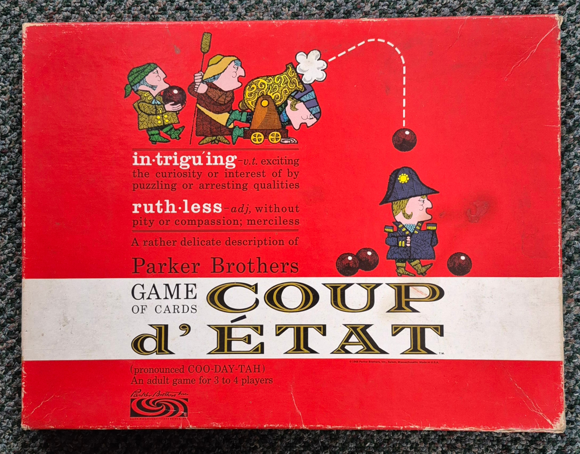 1966 Coup d'Etat Game of Cards by Parker Brothers - Sealed 1