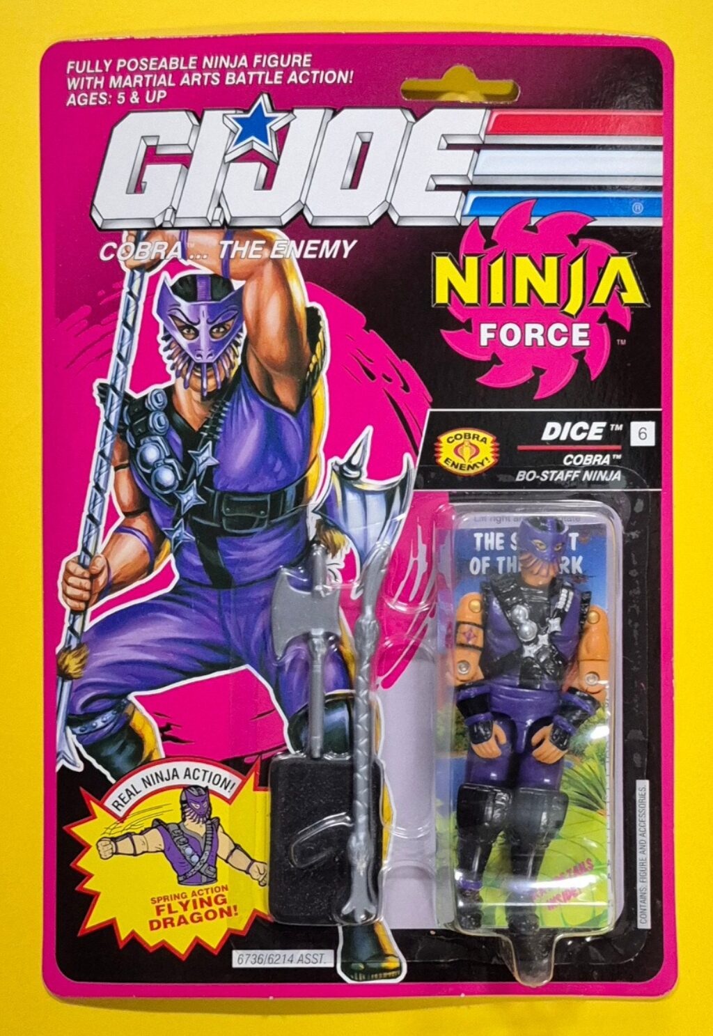 MOC 1991 Hasbro G.I. Joe ARAH Ninja Force Dice Factory Sealed 1