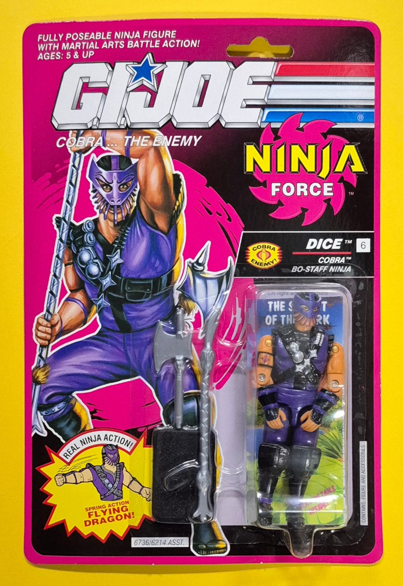 MOC 1991 Hasbro G.I. Joe ARAH Ninja Force Dice Factory Sealed 1