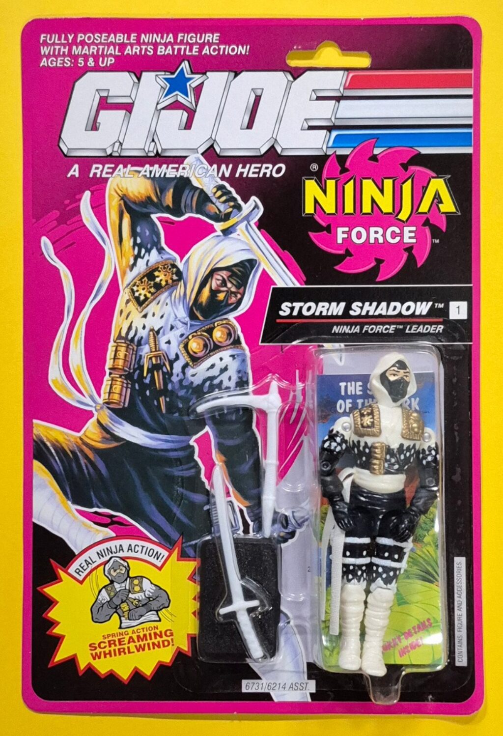 MOC 1991 Hasbro G.I. Joe ARAH Ninja Force Storm Shadow Factory Sealed 1