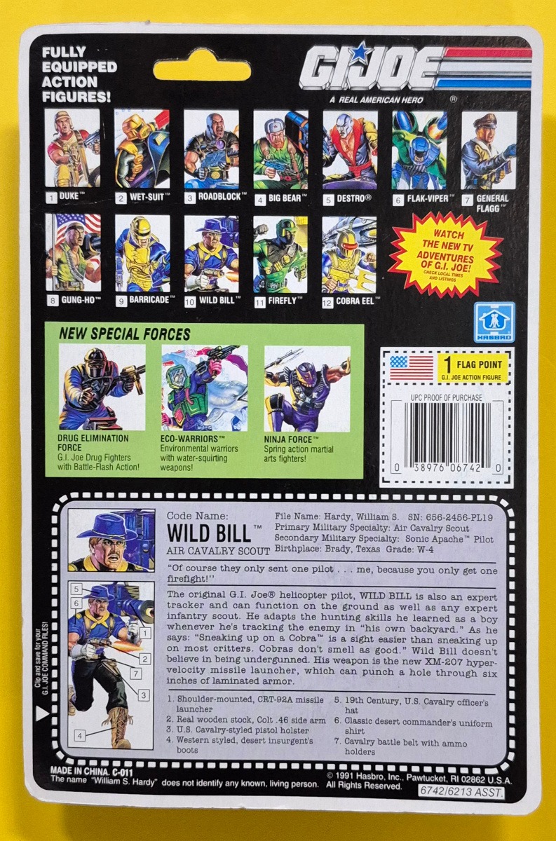 hasbro-gi-joe-arah-v2-wild-bill-2 MOC 1991 Hasbro G.I. Joe ARAH V2 Wild Bill Factory Sealed 2