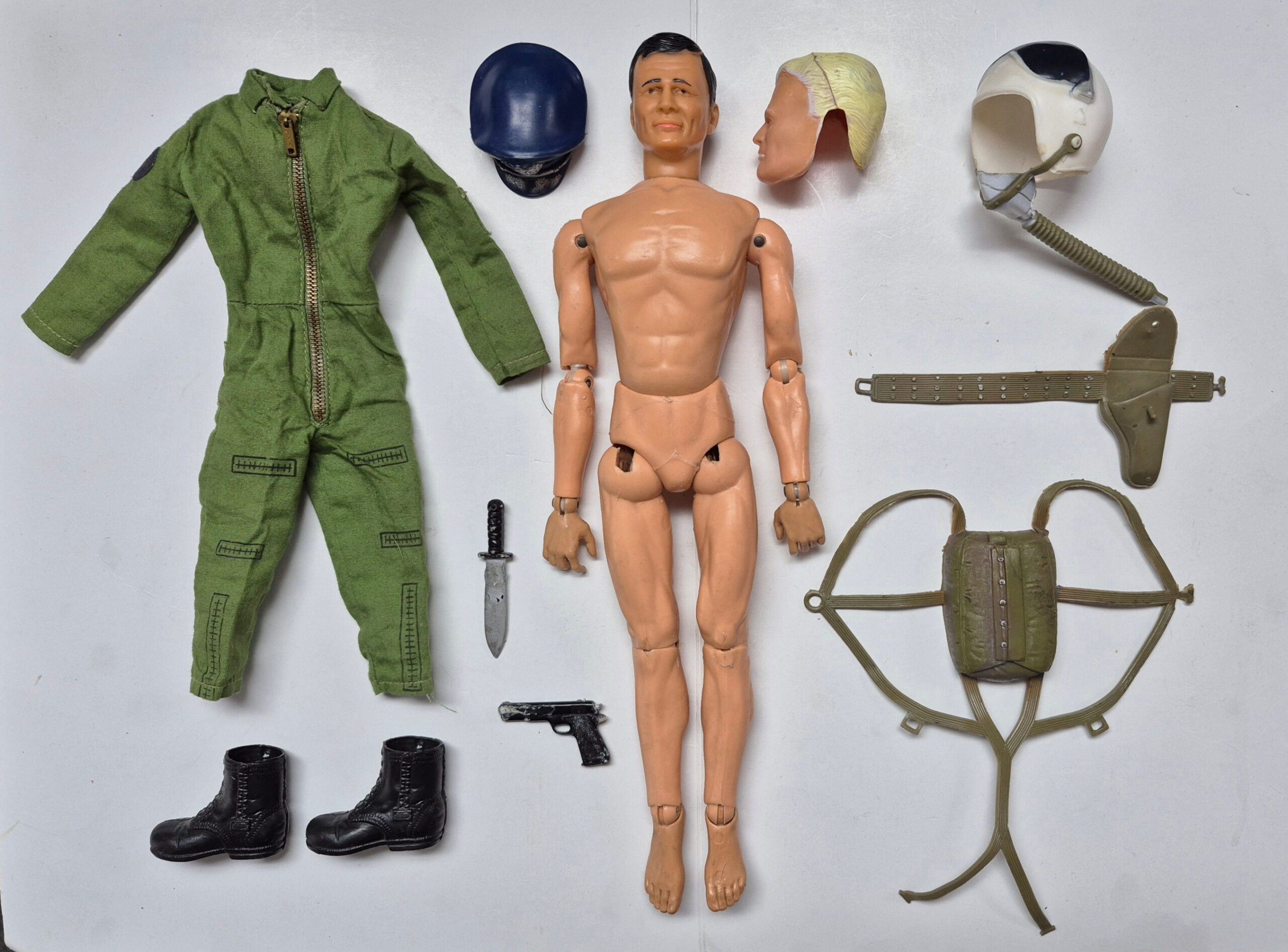 1966-ideal-captain-action-as-colonel-steve-canyon-3 1966 Ideal 12″ Captain Action as Colonel Steve Canyon with Complete Outfit 3