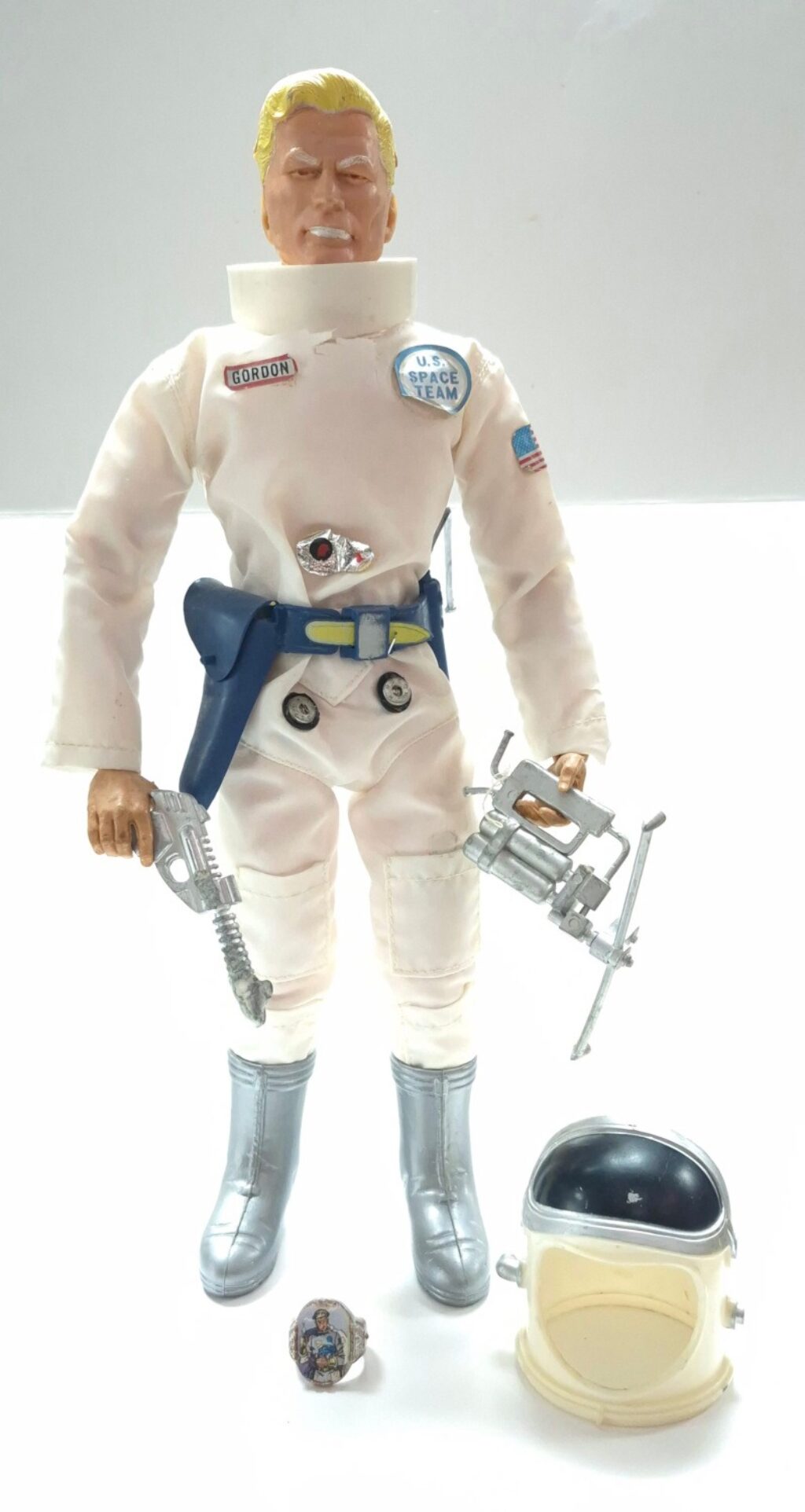 1966 Ideal 12″ Captain Action as Flash Gordon with Complete Outfit and Flicker Ring 1