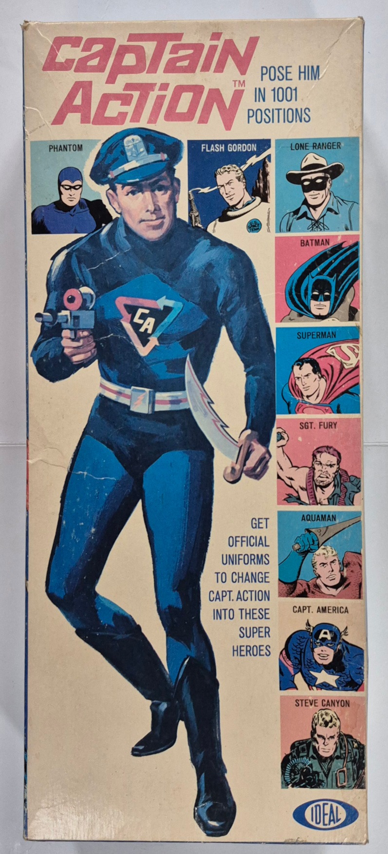 1966 Ideal 12″ Captain Action in Box with Complete Outfit 1
