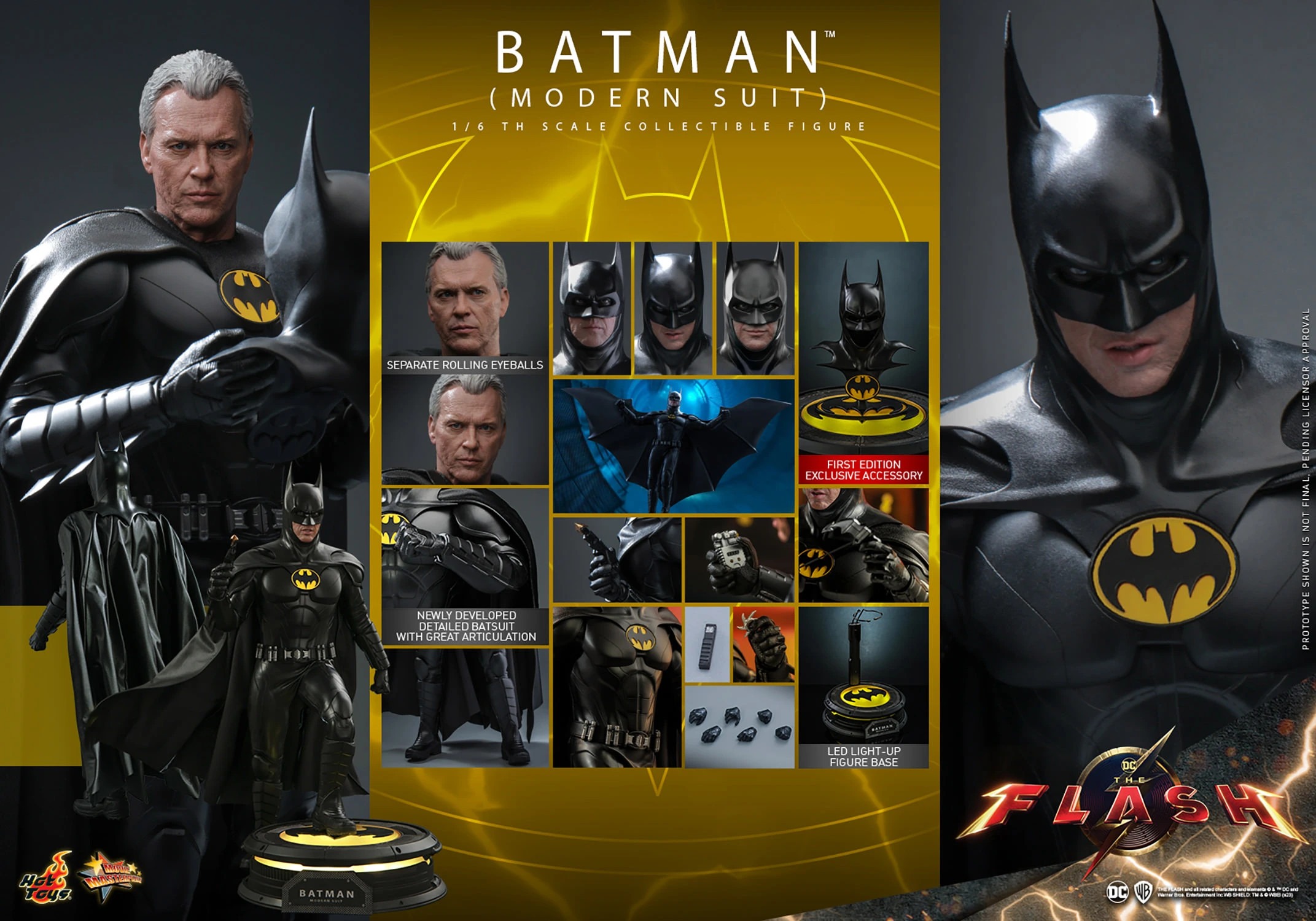hot-toys-mms712-the-lfash-batman-modern-suit-2023-3 Hot Toys MMS712 The Flash Batman Modern Suit 2023 1:6 Scale Figure 3
