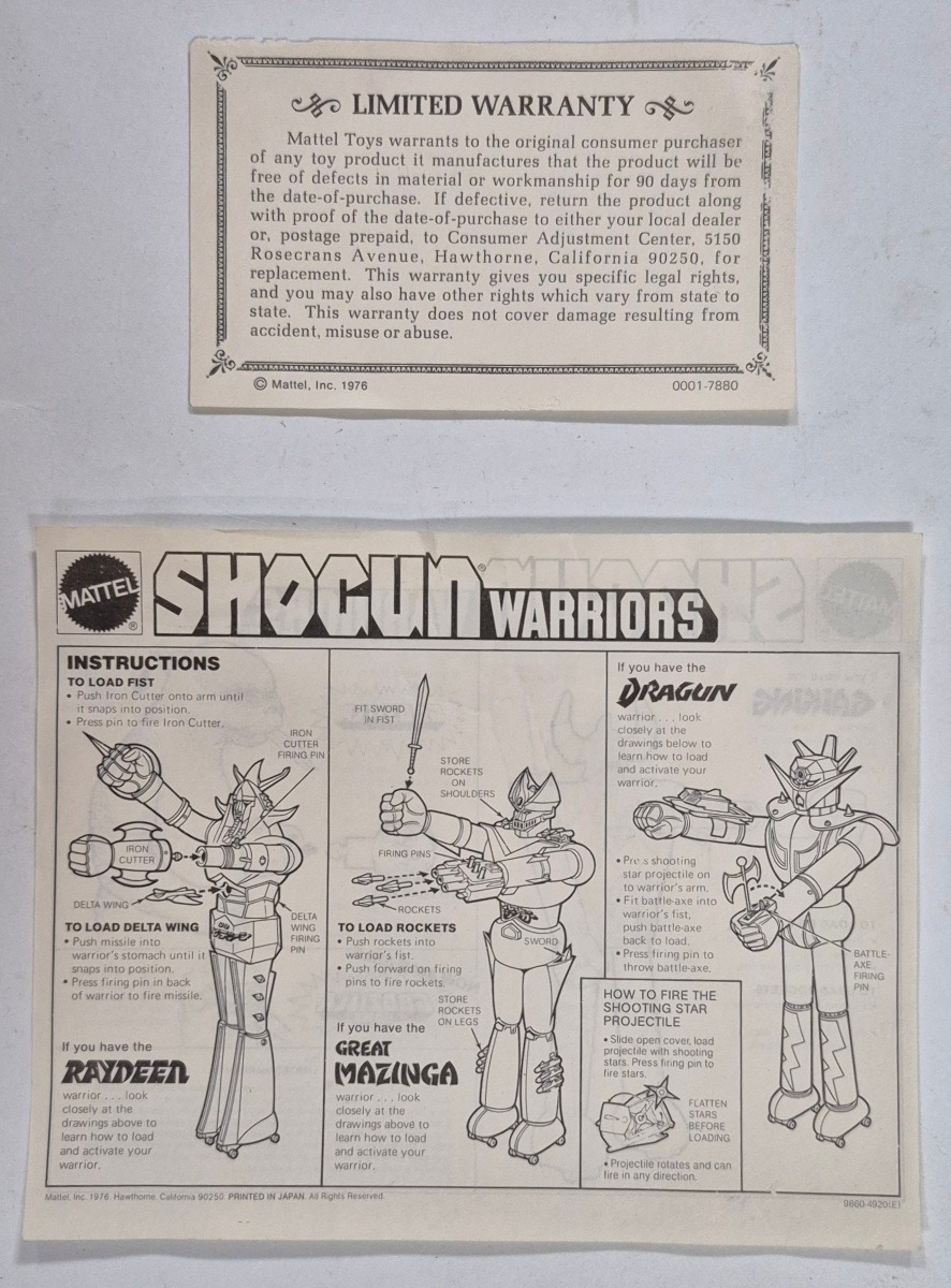 mib-1978-mattel-shogun-warriors-gaiking-14 1978 Mattel Shogun Warriors Gaiking 24" Figure - Complete in Box 14