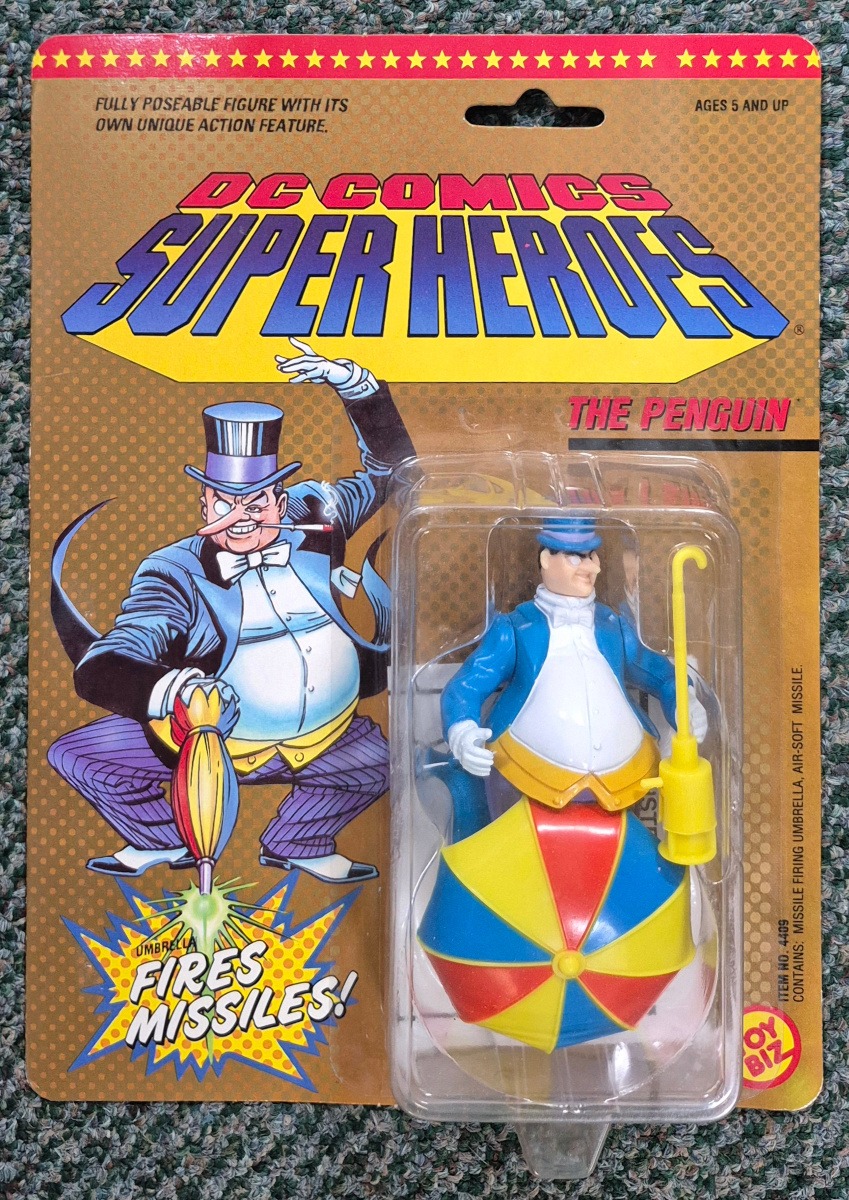dc-comics-super-heroes-the-penguin-moc-1 Toy Biz DC Comics Super Heroes The Penguin Action Figure: Mint on Card 1