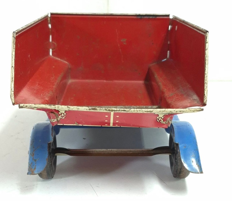 marx-pressed-steel-and-tin-litho-coke-and-coal-dump-truck-5 1940's Marx Pressed Steel and Tin Litho Coke Coal Dump Truck 5