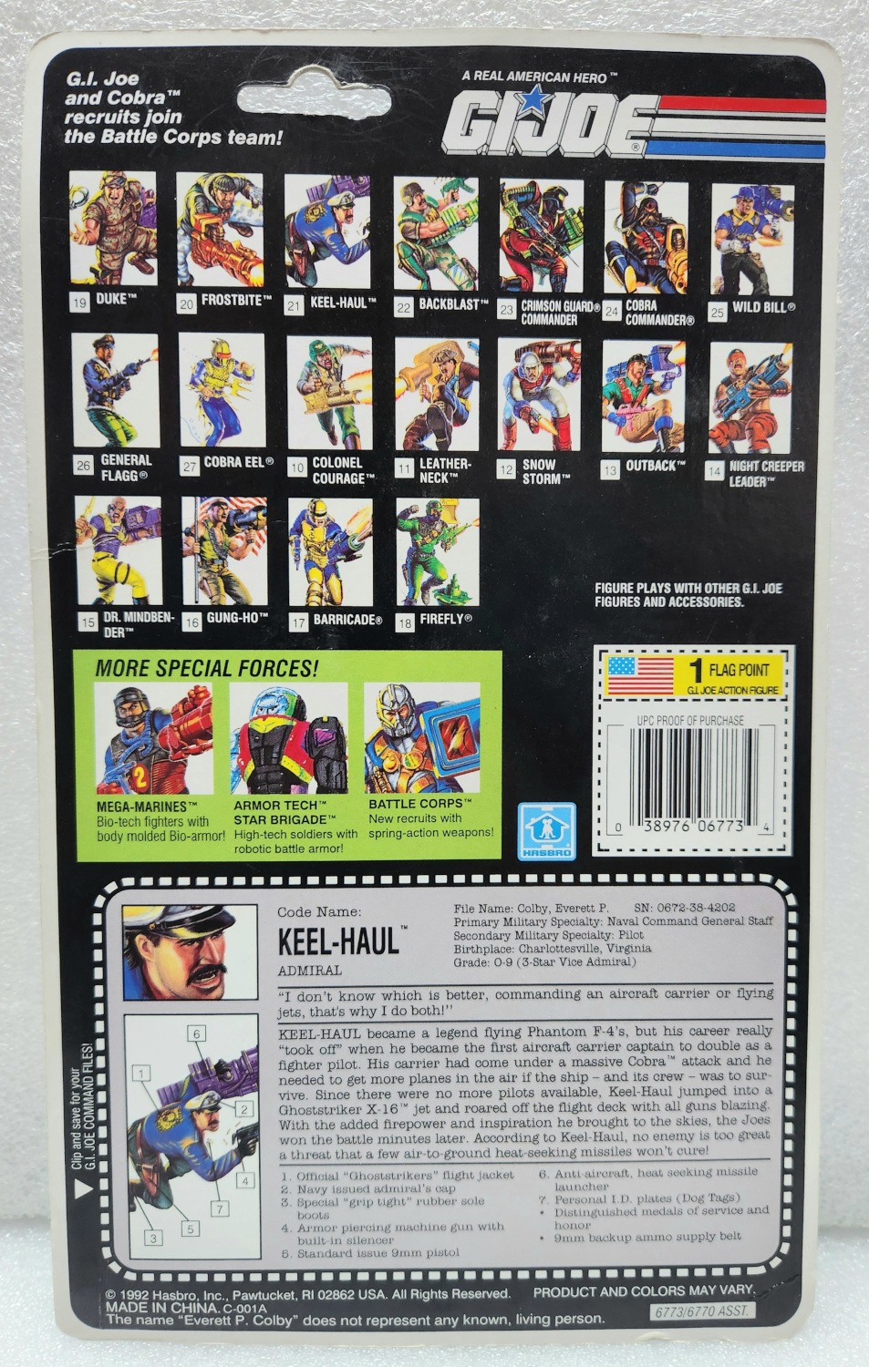 moc-1992-hasbro-g.i.-joe-arah-battle-corps-keel-haul-factory-sealed-back MOC 1992 Hasbro G.I. Joe ARAH Battle Corps Keel-Haul : Factory Sealed 2
