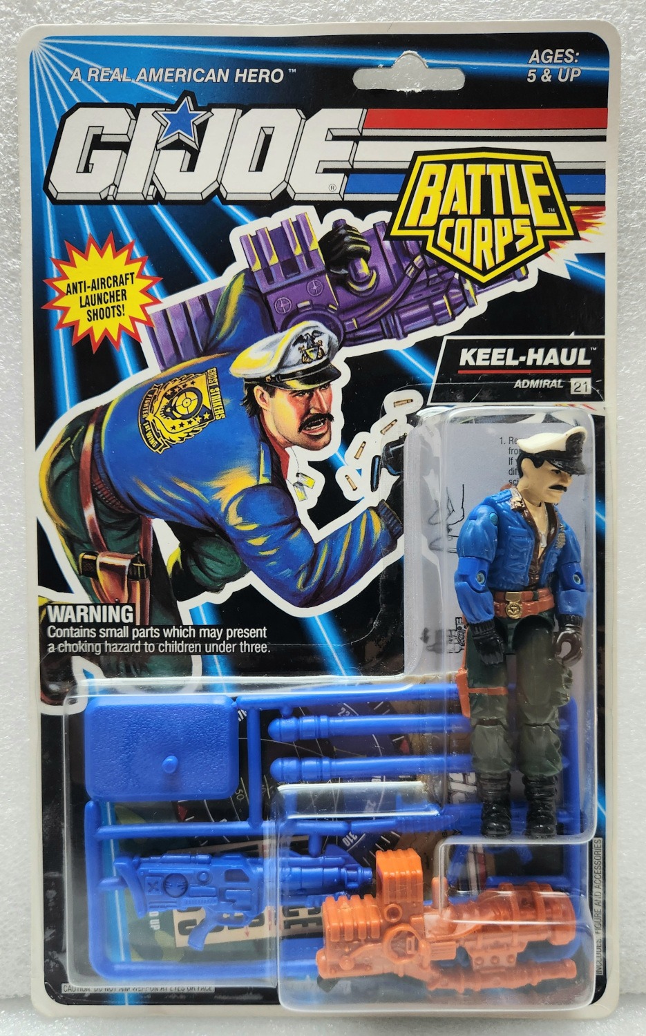MOC 1992 Hasbro G.I. Joe ARAH Battle Corps Keel-Haul : Factory Sealed 1