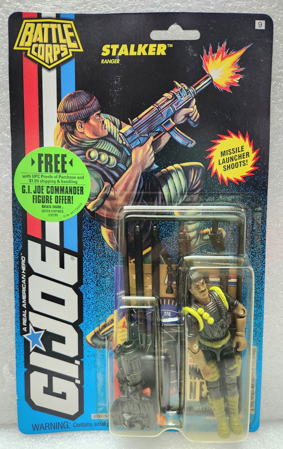 MOC 1993 Hasbro G.I. Joe ARAH Battle Corps Stalker: Factory Sealed 1