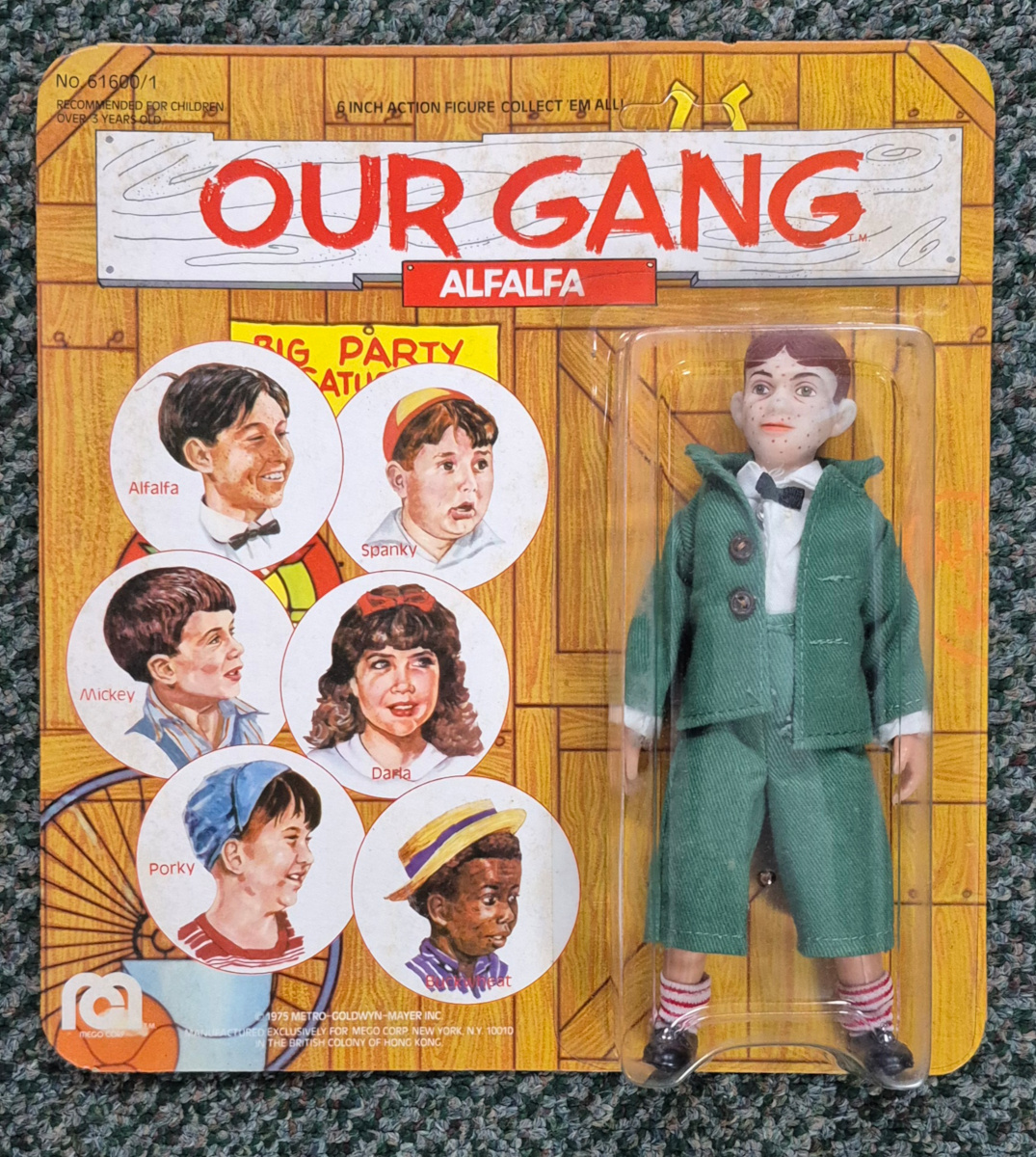 MOC Mego Little Rascals Our Gang Alfalfa Action Figure - Mint on Unpunched Card 1