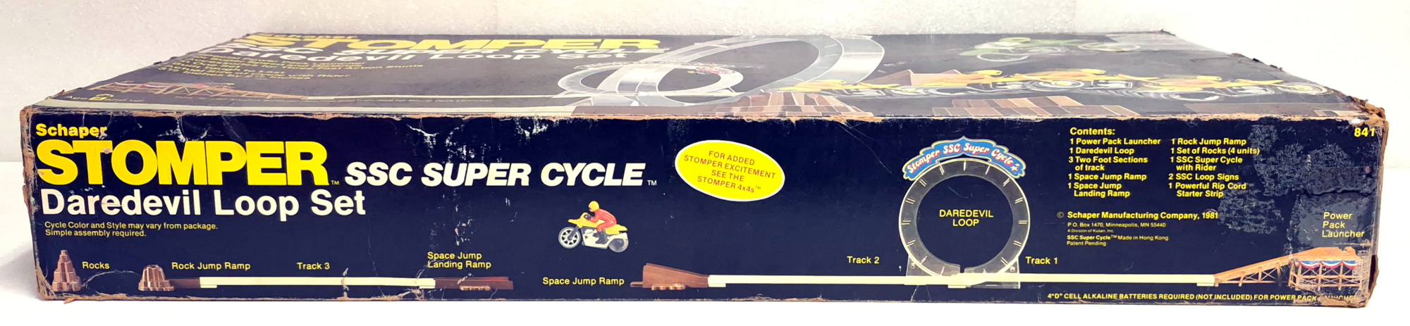schaper-stomper-ssc-super-cycle-daredevil-loop-set-3 1981 Schaper Stomper SSC Super Cycle Daredevil Loop Set Complete in the Box 3