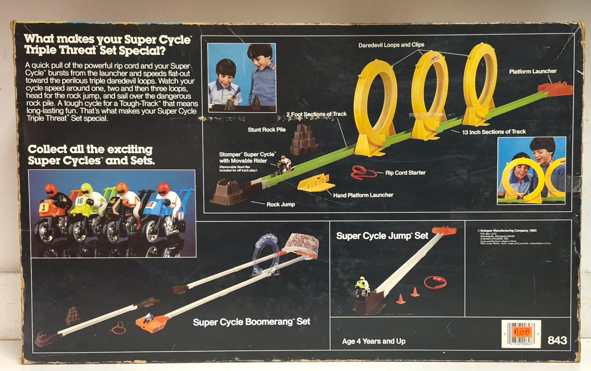 schaper-stomper-super-cycle-triple-threat-set-2 1983 Schaper Stomper Super Cycle Triple Threat Set Complete in the Box 2
