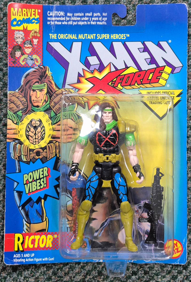 toy-biz-x-men-x-force-rictor-1 Toy Biz 1994 X-Men X-Force Rictor Action Figure: Mint on Card 1