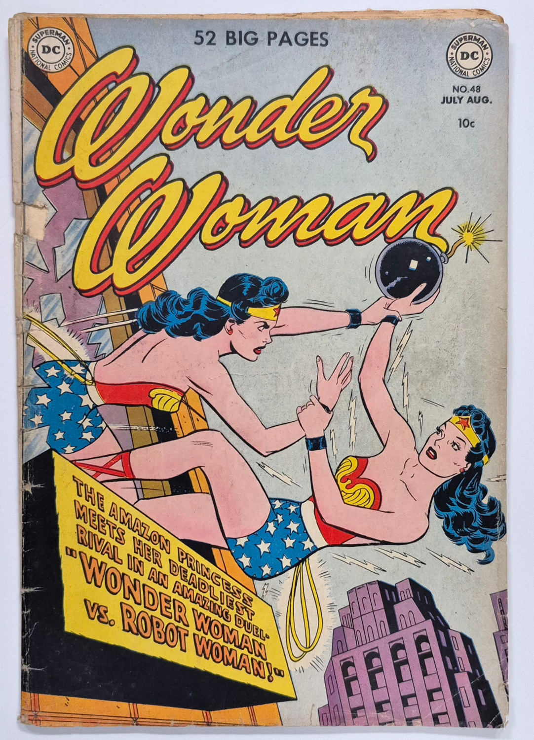 1951 DC Comics Comics Wonder Woman #48 : 52-Page Golden Age Comic Book 1