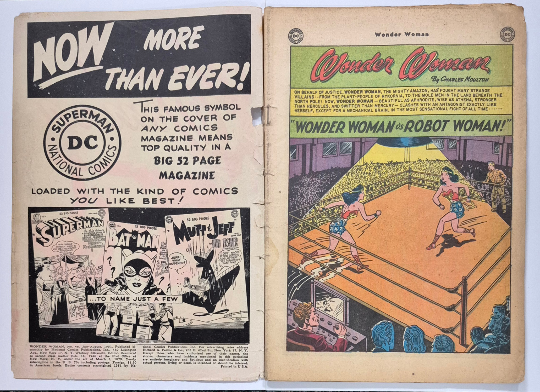 1951-dc-comics-wonder-woman-48-3 1951 DC Comics Comics Wonder Woman #48 : 52-Page Golden Age Comic Book 3