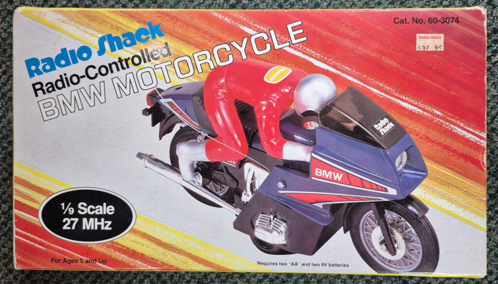 19890 Radio Shack R/C Radio-Controlled BMW Motorcycle in the Box 1