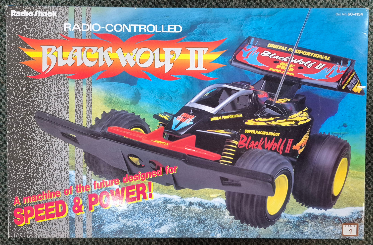 MIB 1995 Radio Shack R/C Black Wolf II Radio-Controlled Vehicle in the Box - Tested and works 1