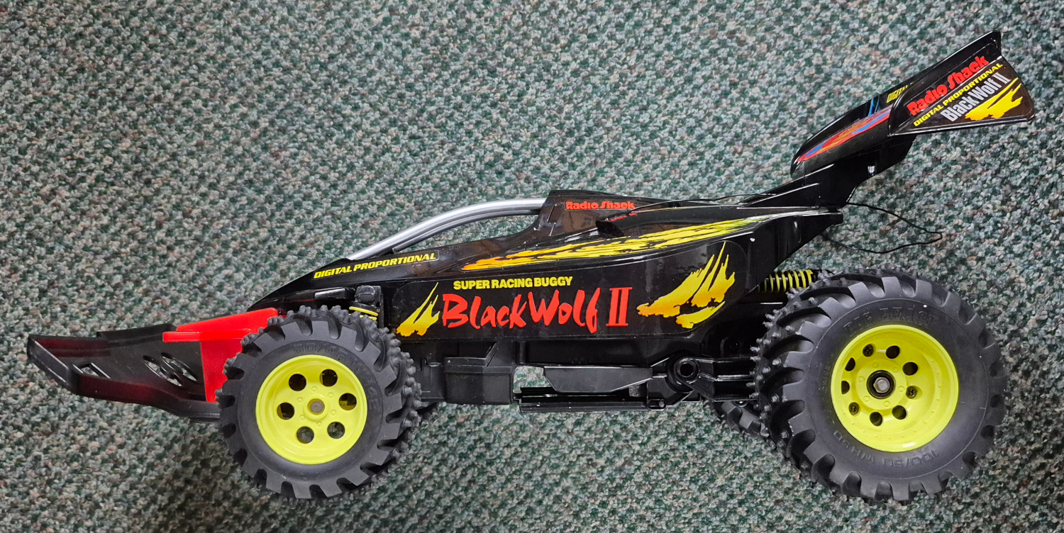 1995-radio-shack-black-wolf-ii-radio-controlled-vehicle-10 MIB 1995 Radio Shack R/C Black Wolf II Radio-Controlled Vehicle in the Box - Tested and works 10