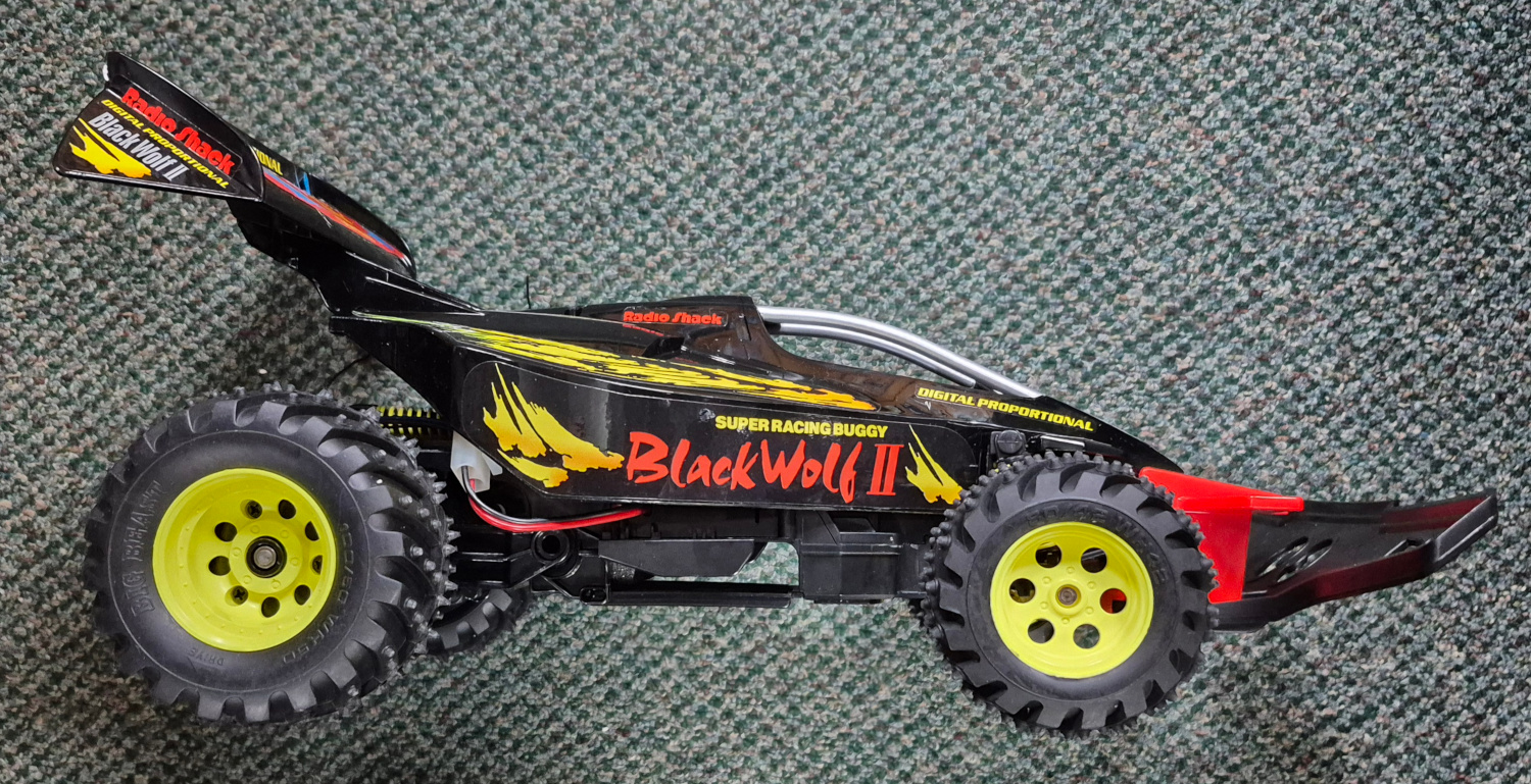 1995-radio-shack-black-wolf-ii-radio-controlled-vehicle-11 MIB 1995 Radio Shack R/C Black Wolf II Radio-Controlled Vehicle in the Box - Tested and works 11