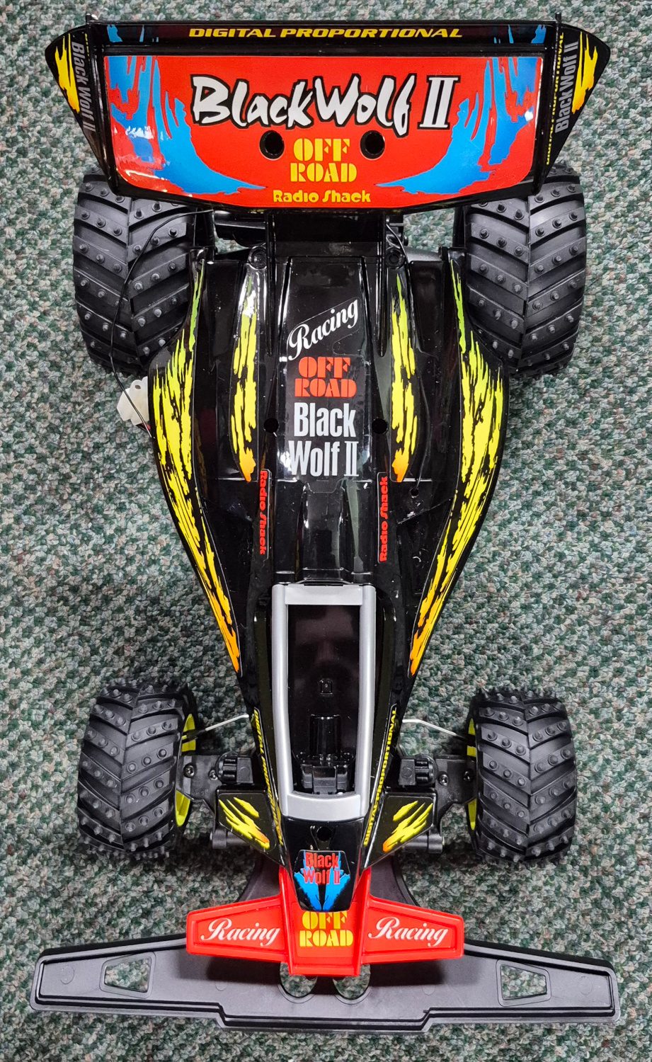 1995-radio-shack-black-wolf-ii-radio-controlled-vehicle-8 MIB 1995 Radio Shack R/C Black Wolf II Radio-Controlled Vehicle in the Box - Tested and works 8