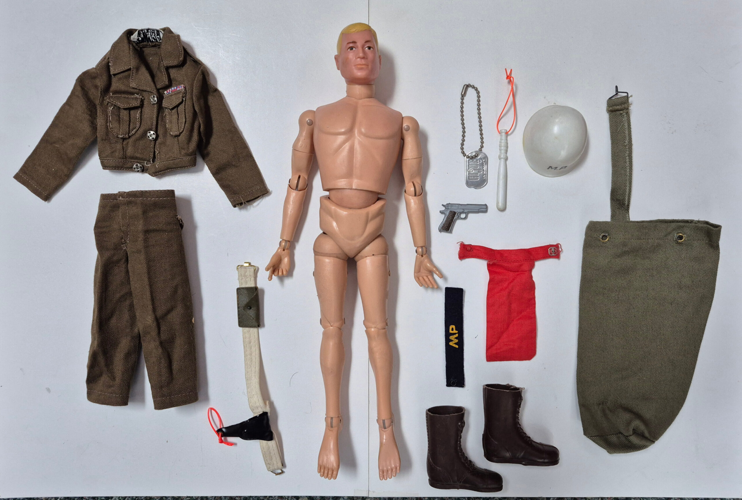 1964-hasbro-gi-joe-action-soldier-military-police-5 1964 Hasbro G.I. Joe Action Soldier Figure in Complete Military Police Uniform 5