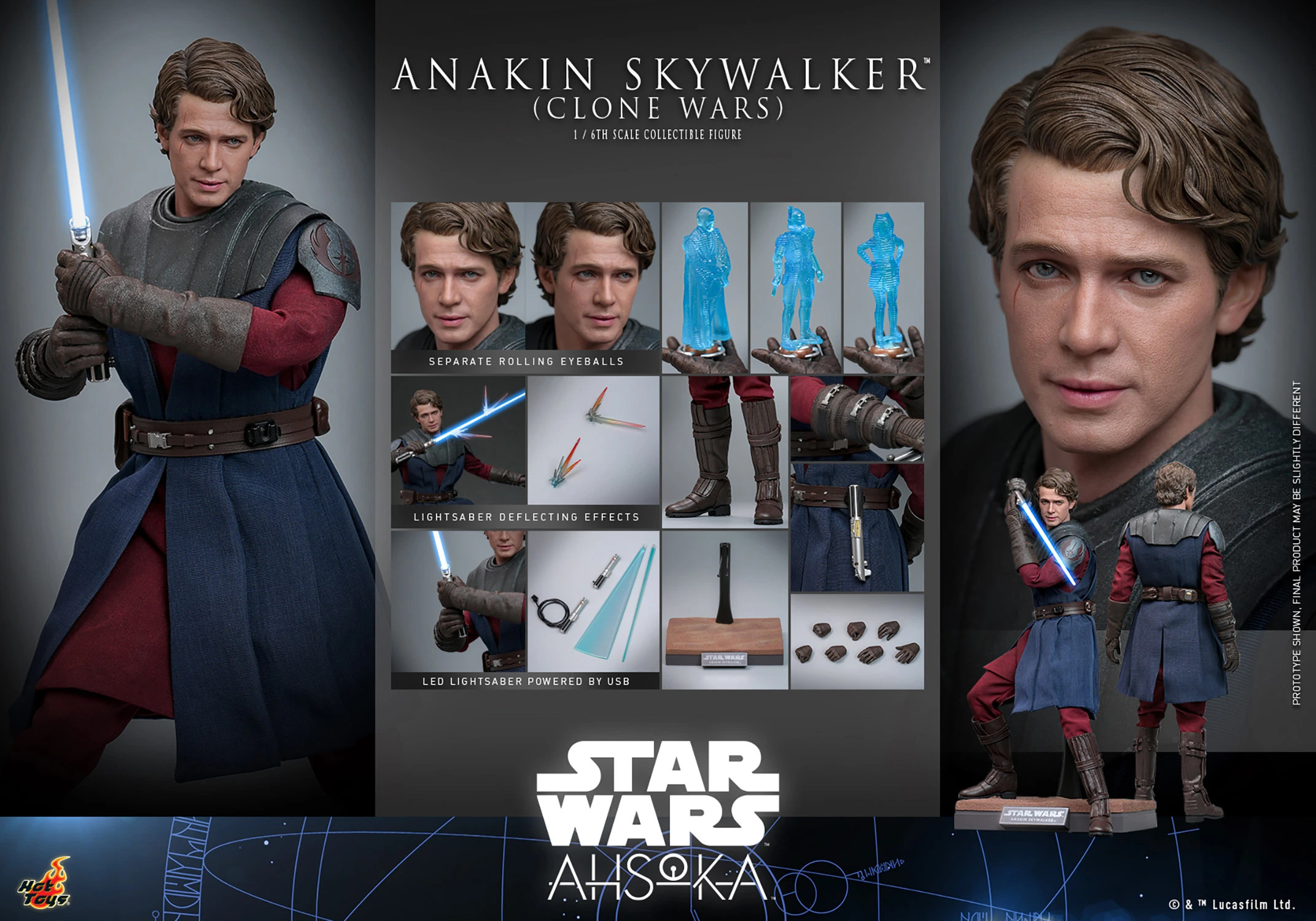 hot-toys-tms-129-star-wars-ahsoka-clone-wars-anakin-skywalker-3 Hot Toys TMS129 Star Wars Ahsoka (Clone Wars) Anakin Skywalker 1:6 Scale Figure 3