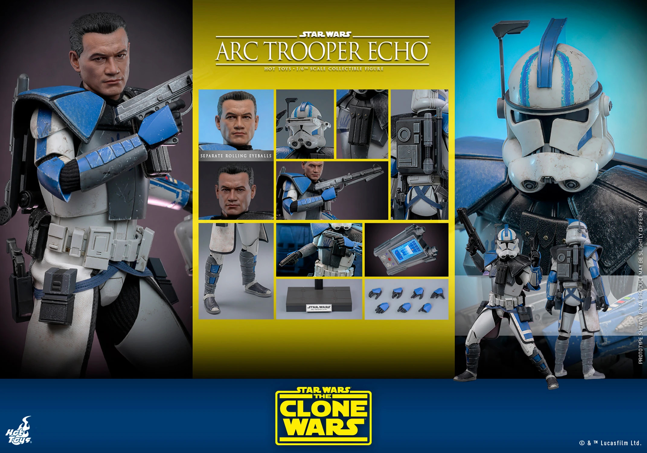 hot-toys-tms-133-star-wars-the-clone-wars-arc-trooper-echo-3 Hot Toys TMS133 Star Wars The Clone Wars ARC Trooper Echo 1:6 Scale Figure 3