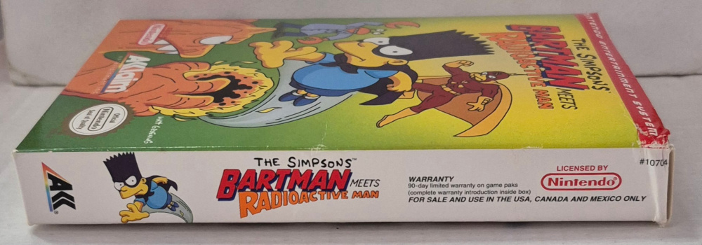 acclaim-nintendo-nes-the-simpsons-bartman-meets-radioactive-man-game-cartridge-and-box-10 1992 Acclaim for Nintendo NES The Simpson's Bartman Meets Radioactive Man Game Cartridge Complete in Box 10