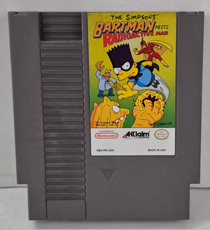 acclaim-nintendo-nes-the-simpsons-bartman-meets-radioactive-man-game-cartridge-and-box-4 1992 Acclaim for Nintendo NES The Simpson's Bartman Meets Radioactive Man Game Cartridge Complete in Box 4